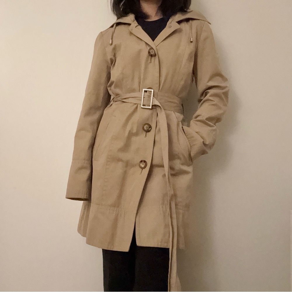 xs michael kors trench coat with belt